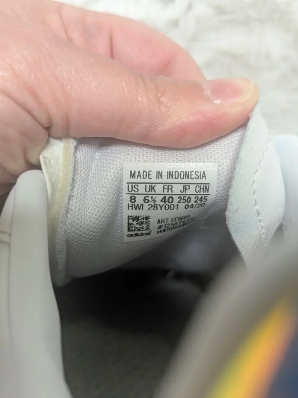 Adidas Grand Court Women's Size 8 White Holographic Iridescent Sneakers EUC